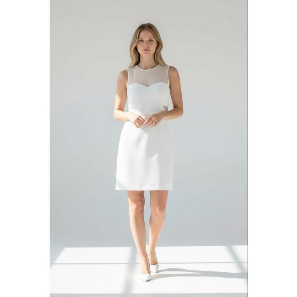 Express NWT lace cut out white dress sleeveless size 12